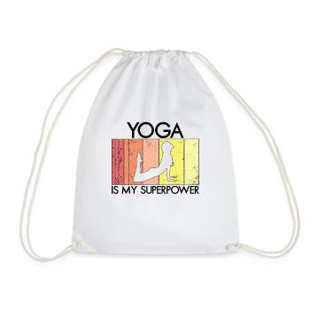 Le yoga, c’est mon super-pouvoir - Sac de sport léger - blanc - Devant