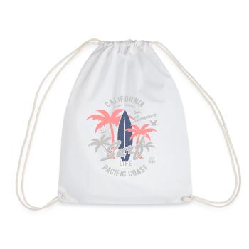 California Surf - Drawstring Bag - white - Front