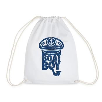 Boat Boy Captain Sailing Sailor Skipper Gift - Drawstring Bag - white - Front