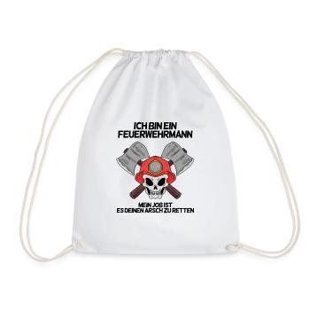 Feuerwehrmann - Turnbeutel - Weiß - Vorne