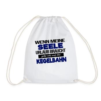 Lustige Kegeln Bowling Sprüche Geschenkidee - Turnbeutel - Weiß - Vorne