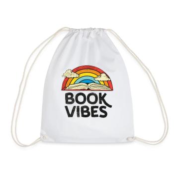 Book Vibes Book Lovers Bookworm Livres Lire - Sac de sport léger - blanc - Devant