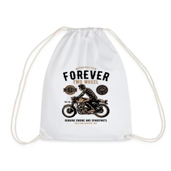 Moto Pour Toujours Deux roues Custom Motor Biker - Sac de sport léger - blanc - Devant