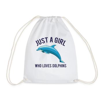 Delfin Delphin Dolphin Wal Cooler Spruch Geschenk - Turnbeutel - Weiß - Vorne