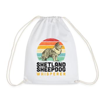 Shetland Shetland Sheepdog Chuchoteur Sheltie - Sac de sport léger - blanc - Devant