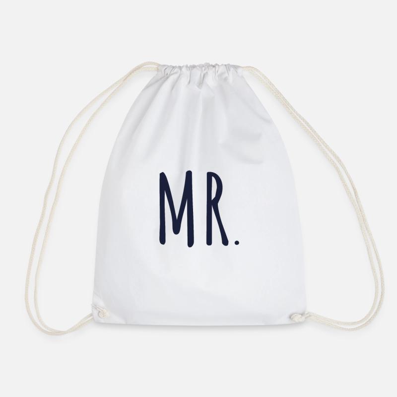 Mr. und Mrs. - Turnbeutel - Weiß