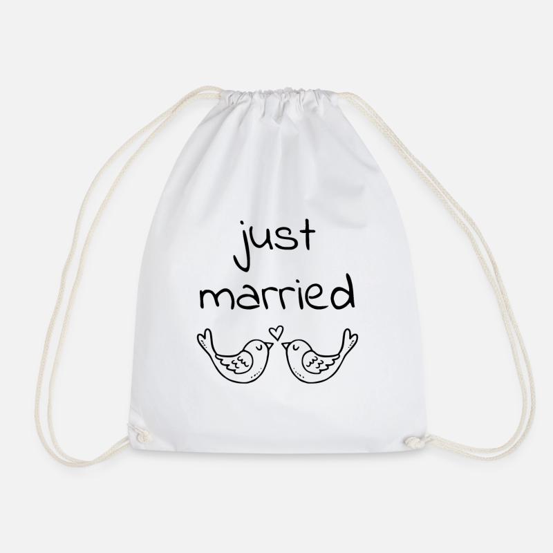 just married - Turnbeutel - Weiß