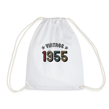 1955 Vintage Vintage Vintage Millésime anniversaire - Sac de sport léger - blanc - Devant