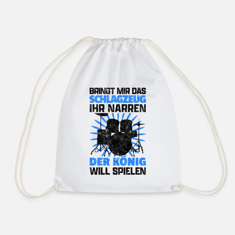 Bringt mir das Schlagzeug Schlagzeuger Spruch - Turnbeutel - Weiß