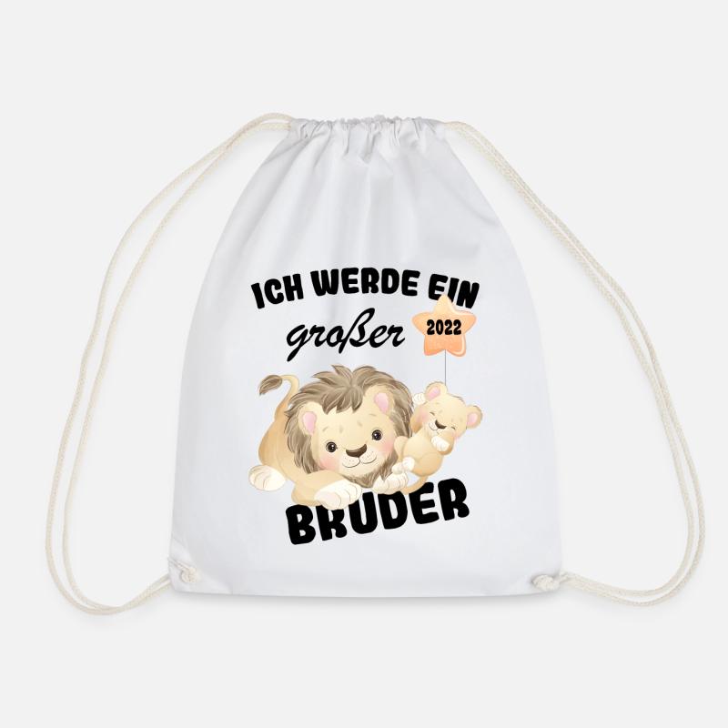 Ich werde großer Bruder 2022 Nachwuchs Verkünden - Turnbeutel - Weiß
