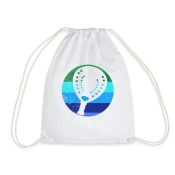 Padel Players Racket Playing Padel Vintage - Drawstring Bag - white - Front