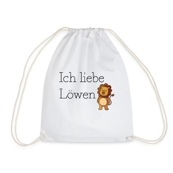 Löwe - Turnbeutel - Weiß - Vorne