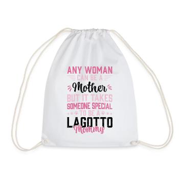 Lagotto Romagnolo Mom Truffle Dog Gift - Drawstring Bag - white - Front