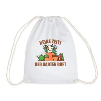 Keine Zeit der Garten ruft Gärtner Katze Garten - Turnbeutel - Weiß - Vorne