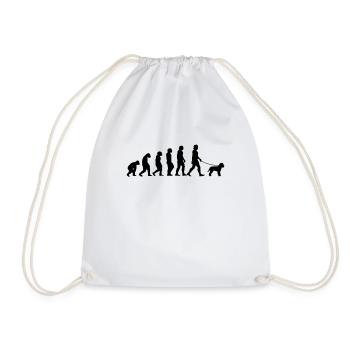 Lagotto Romagnolo Evolution Truffle Dog Gift - Drawstring Bag - white - Front