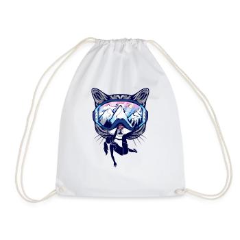 Climbing Mountaineering Cats Climber Women - Drawstring Bag - white - Front