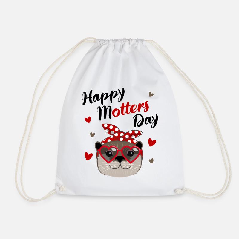 Lustiger Otter Muttertag Geschenk Mama Marder - Turnbeutel - Weiß