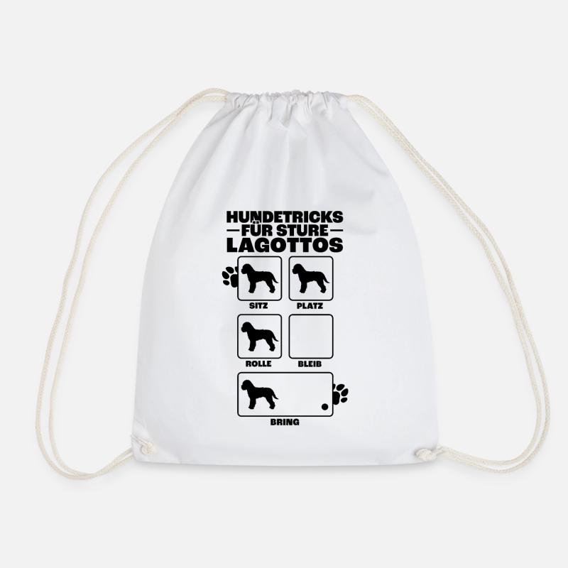 Lagotto Romagnolo Hundetricks Trüffelhund Geschenk - Turnbeutel - Weiß