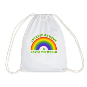 Regenbogen, Regenbogen, Regenbogen, Regenbogen, Regenbogen - Turnbeutel - Weiß - Vorne