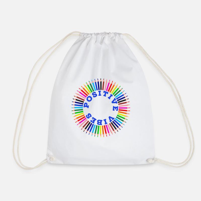 Regenbogen, Regenbogen, Regenbogen, Regenbogen, Regenbogen - Turnbeutel - Weiß