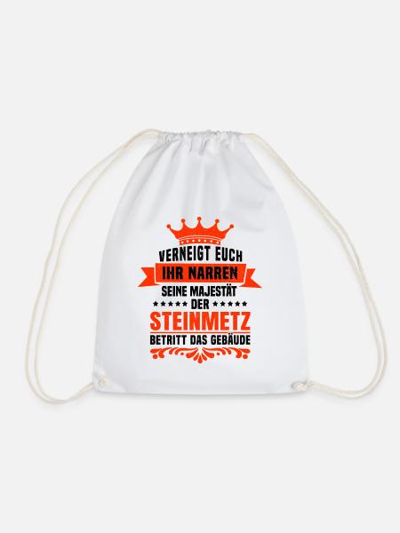 Seine Majestät der Steinmetz Steinbildhauer Spruch - Turnbeutel - Weiß