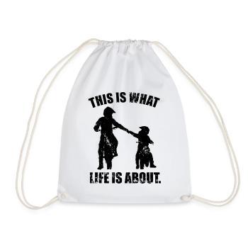 Motocross Supercross Father & Son Motorsport - Drawstring Bag - white - Front