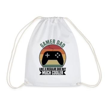 Gamer Dad - Turnbeutel - Weiß - Vorne