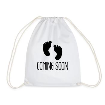 soon - Drawstring Bag - white - Front