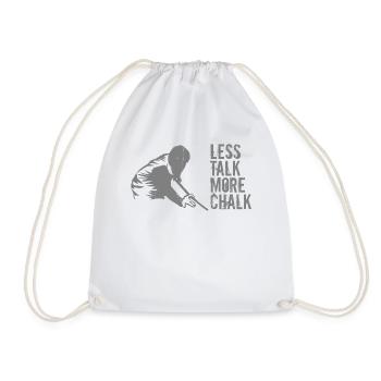 Less Talk More Chalk Funny Pool Billiard Player - Turnbeutel - Weiß - Vorne
