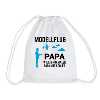 RC Flugzeug Modellflug Papa Vater Herren Geschenk - Turnbeutel - Weiß - Vorne