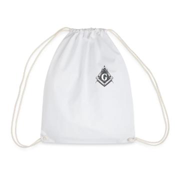 Freemasonry Symbol Pocket Shirt Mason - Drawstring Bag - white - Front