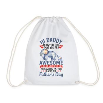 Salut papa, tu es génial, bonne fête des pères - Sac de sport léger - blanc - Devant