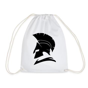 Spartan Helmet - Drawstring Bag - white - Front