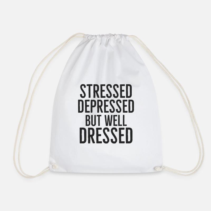 Funny Quotes, Funny Quotes, Cool Quote, Cool Quote - Drawstring Bag - white