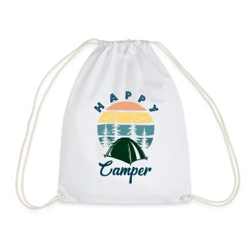 Un campeur heureux - Sac de sport léger - blanc - Devant