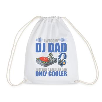 Awesome DJ Dad Just Like A Regular Dad Only Cooler - Drawstring Bag - white - Front