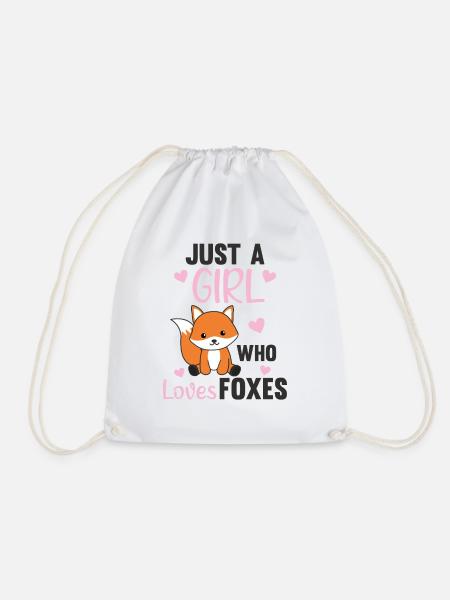 Nur ein Mädchen das Füchse liebt Fuchs - Turnbeutel - Weiß