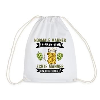 Bierbrauer Bierbrauen Bier Geschenk - Turnbeutel - Weiß - Vorne