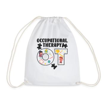 Occupational Therapist Kids Health-Care Worker - Drawstring Bag - white - Front