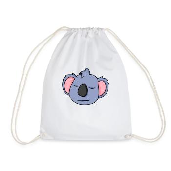 Koala Head - Drawstring Bag - white - Front