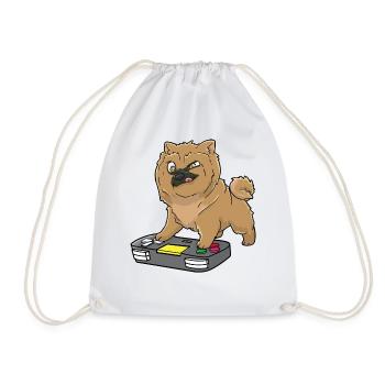 Chow Chow Gamepad Kawaii - Turnbeutel - Weiß - Vorne