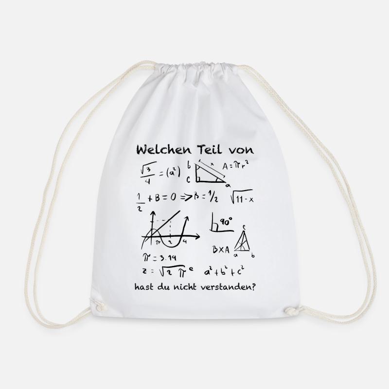 Welchen Teil von hast du nicht verstanden Mathe - Turnbeutel - Weiß