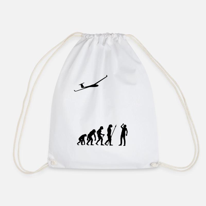 Glider Flying Gliding Glider Glider - Drawstring Bag - white