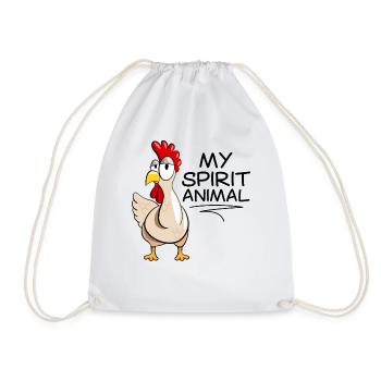 Poulets cadeau Drôle sort poule élevage - Sac de sport léger - blanc - Devant