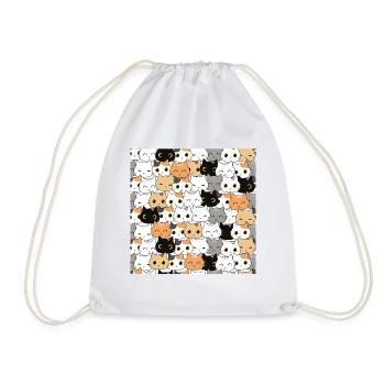Kawaii chat chat chat cadeau Noël - Sac de sport léger - blanc - Devant