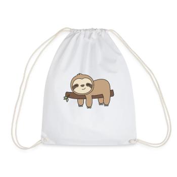 Paresseux drôle détendu doux animaux - Sac de sport léger - blanc - Devant