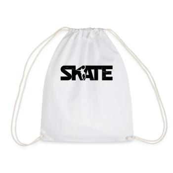 Skateboard skateboard cadeau skateboard skateboard - Sac de sport léger - blanc - Devant