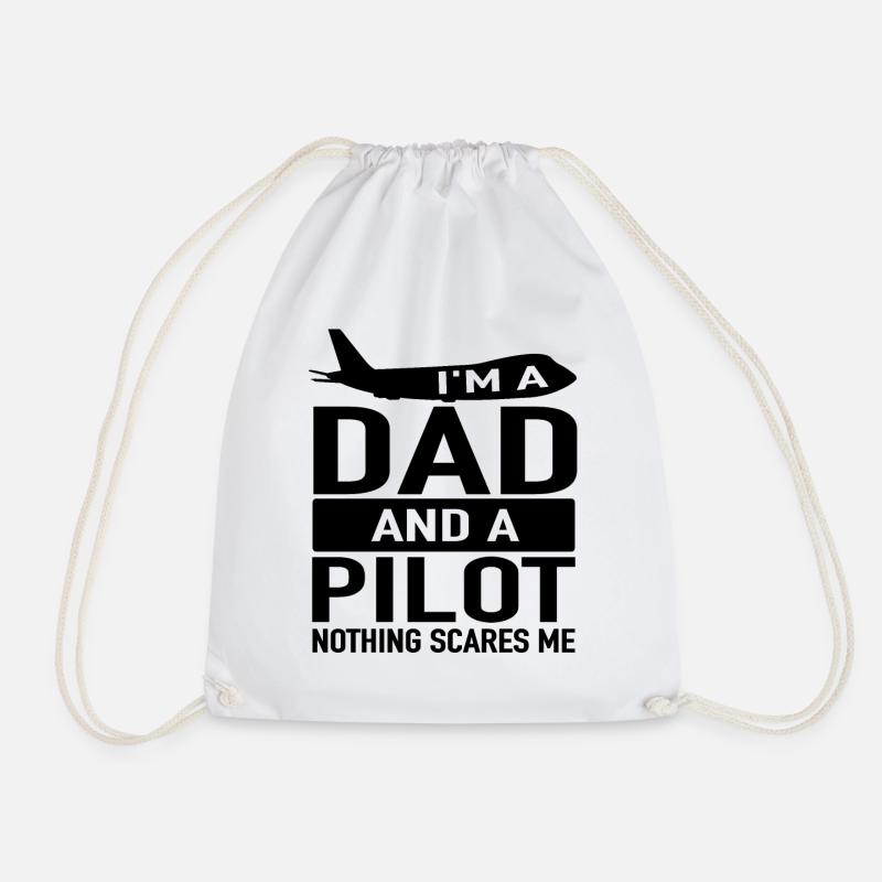 Piloten Dad Flugzeug - Frachtflugzeug Pilot Papa - Turnbeutel - Weiß