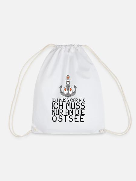 Ostsee Urlaub Geschenk - Turnbeutel - Weiß