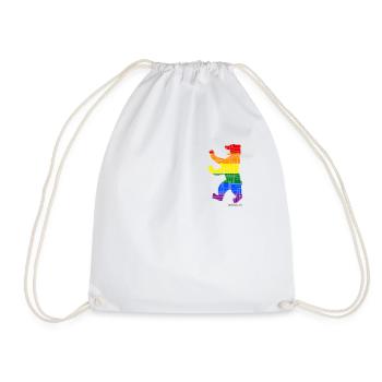 Berliner Bär - Berlin Pride Edition - Turnbeutel - Weiß - Vorne